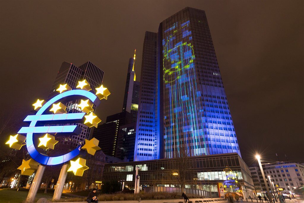 european central bank holds rates as tariffs weigh