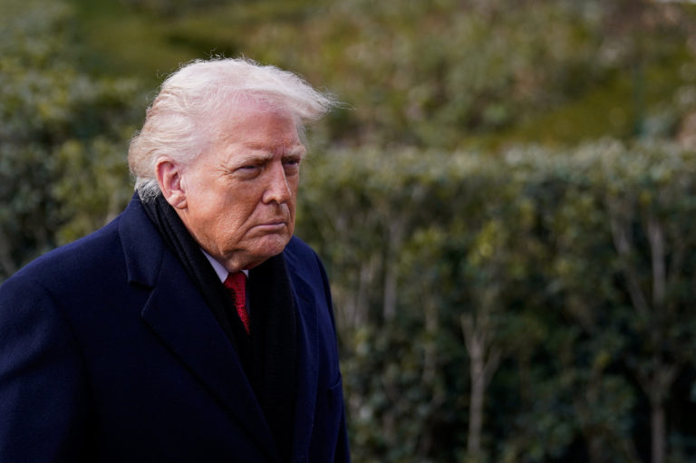 u.s. president donald trump departs the white house enroute to florida