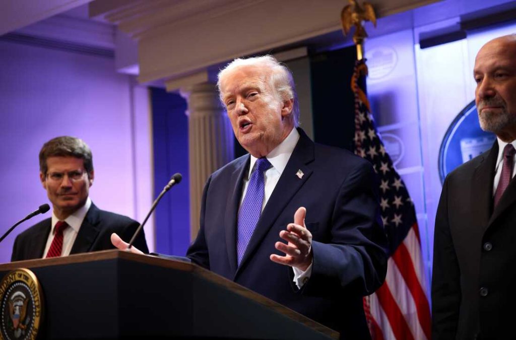 president trump holds press briefing on supreme court's decision to strike down his global tariffs