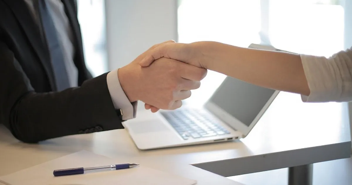 business deal, job interview, handshake