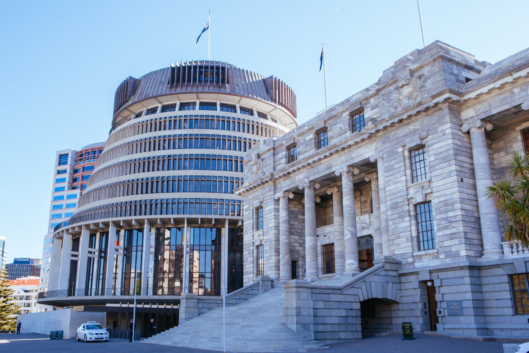 Wellington Parliament Buildings in New Zealand's capital city