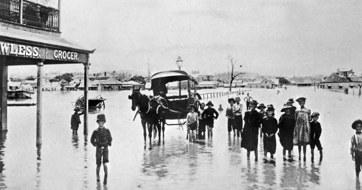 James Street, Fortitude Valley during The Brisbane Flood of 1893