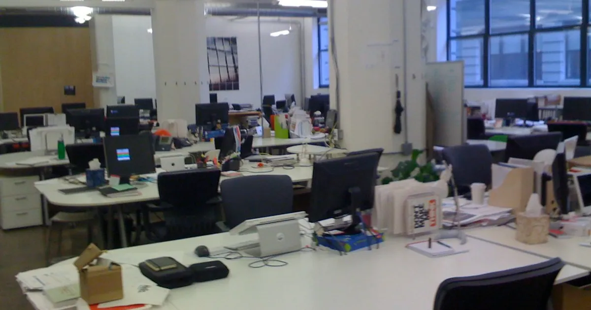 empty office desk chair