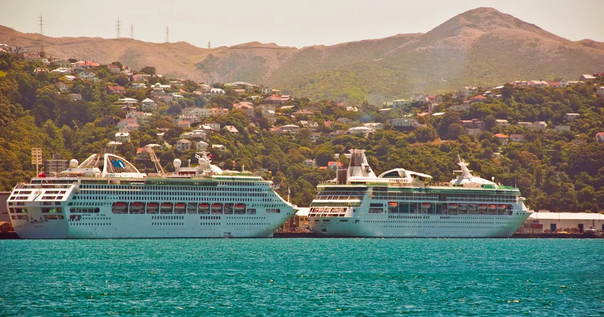 'Rhapsody Of The Seas' and 'Sun Princess', Wellington, New Zealand, 29 Jan. 2010
