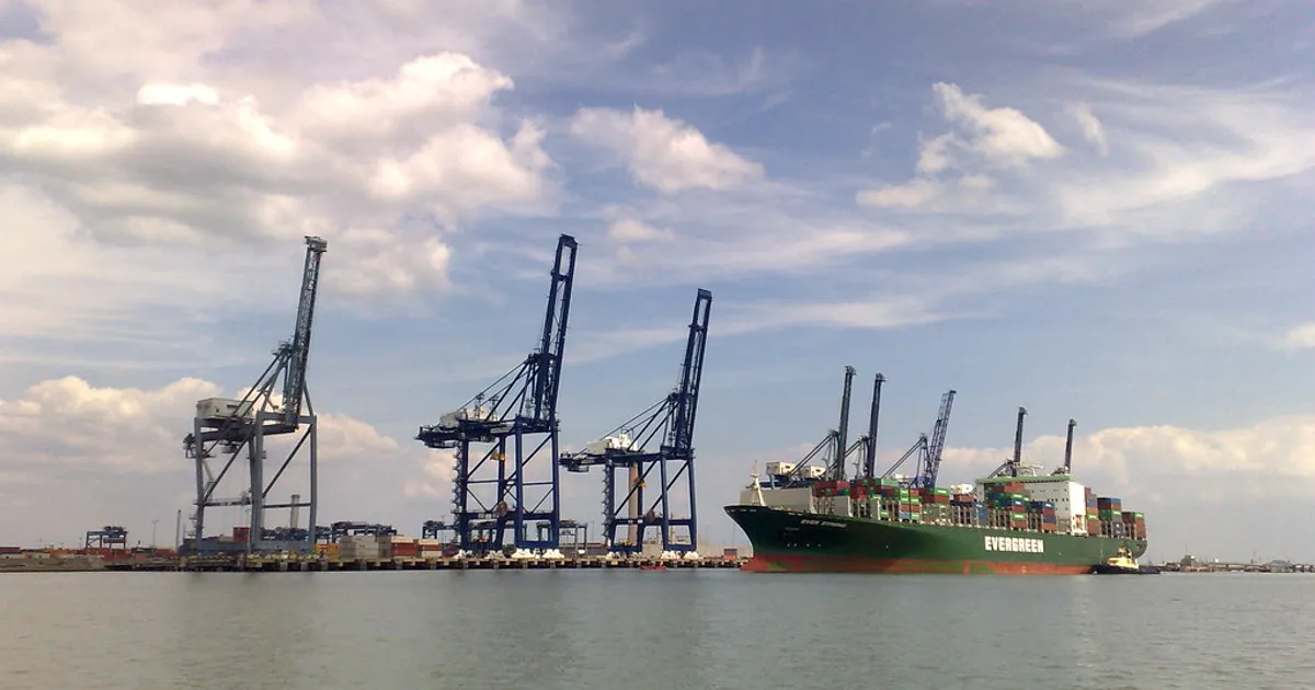 Container ship at Thamesport