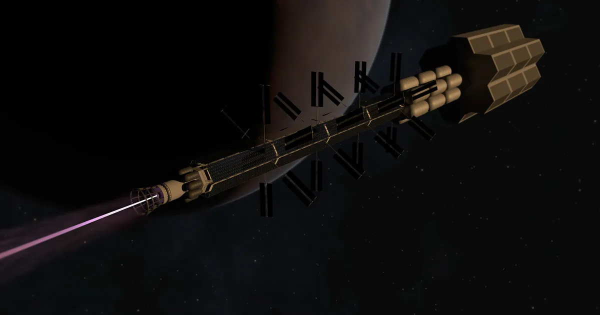 Mars fusion long ship mirrors